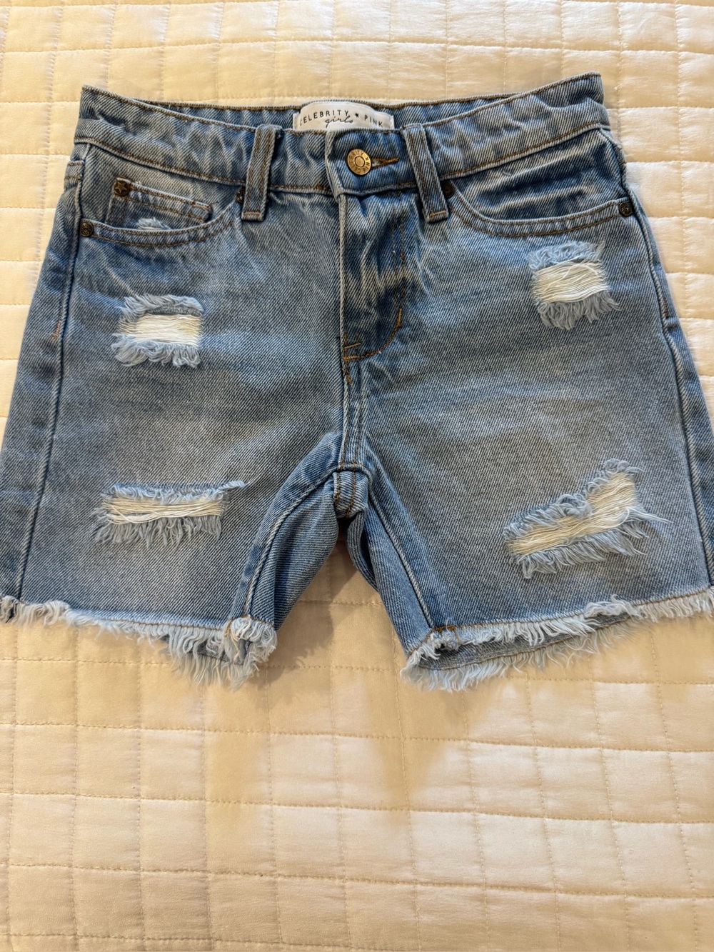 Celebrity Pink Girls Light Blue Denim Shorts